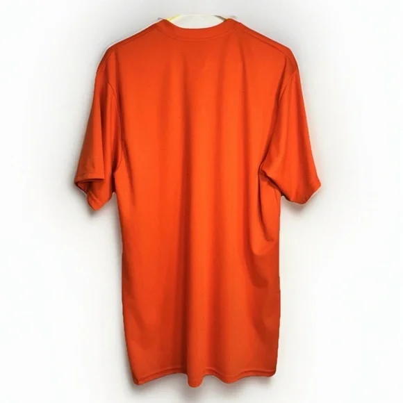 Majestic Men's Orange Cool Base performance jersey moisture-wicking Large Button - Picture 4 of 7